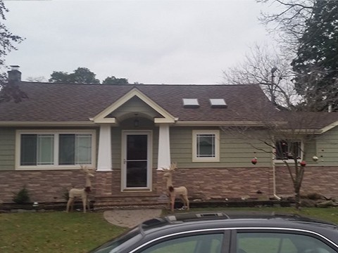 Front of house siding